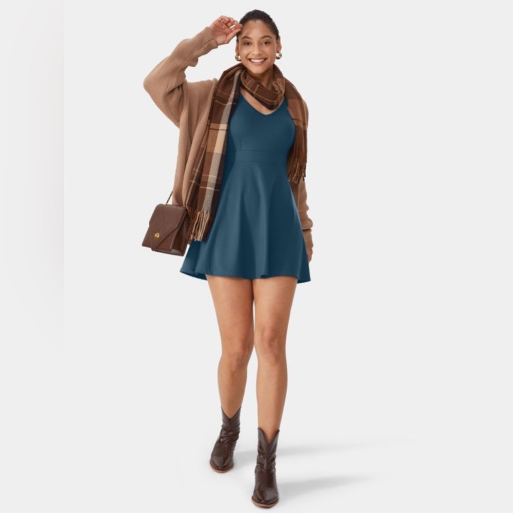 HALARA Teal Mini Dress